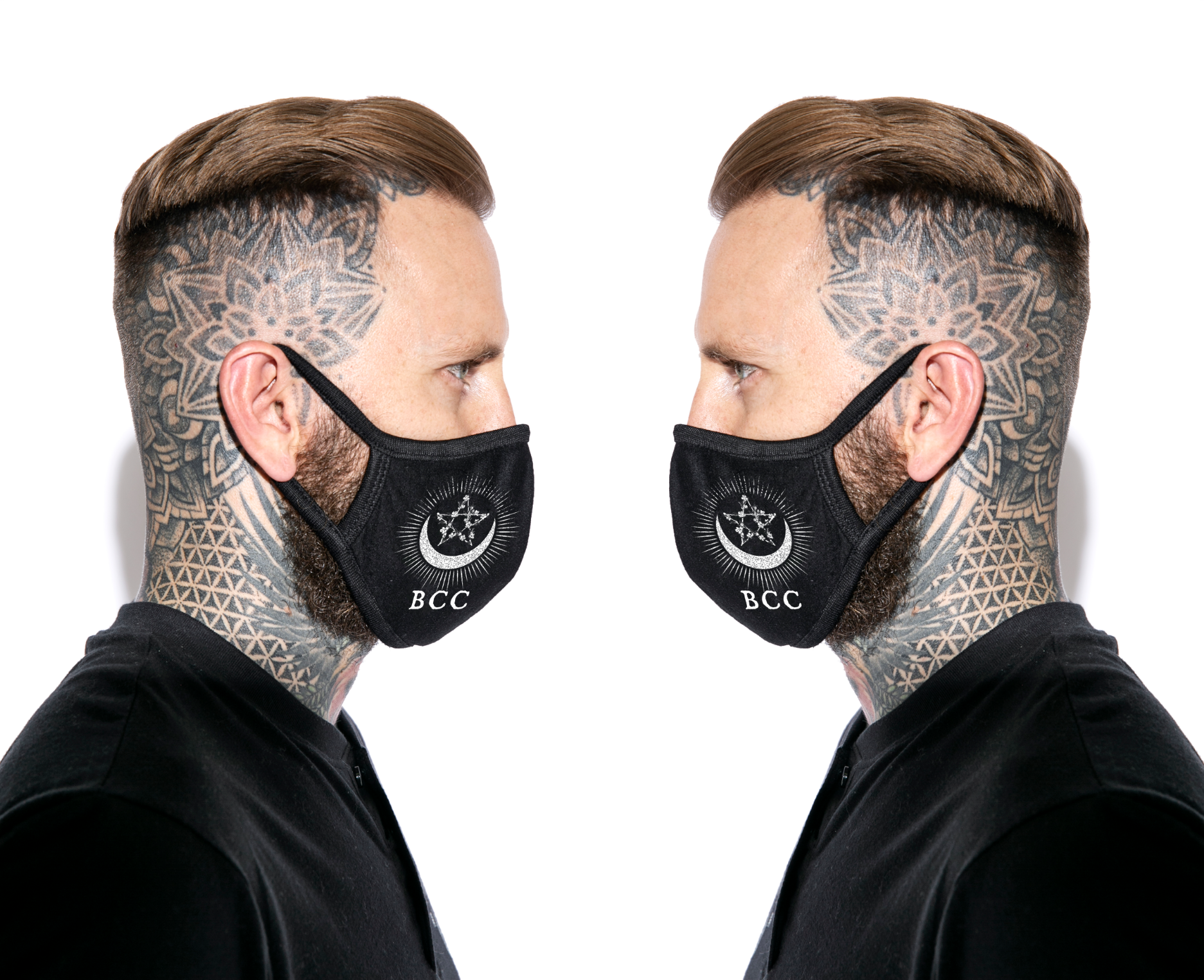 Pentagram Moon - Face Mask