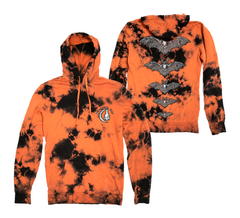 Release The Bats - Orange Lightning Dye Hooded Pullover