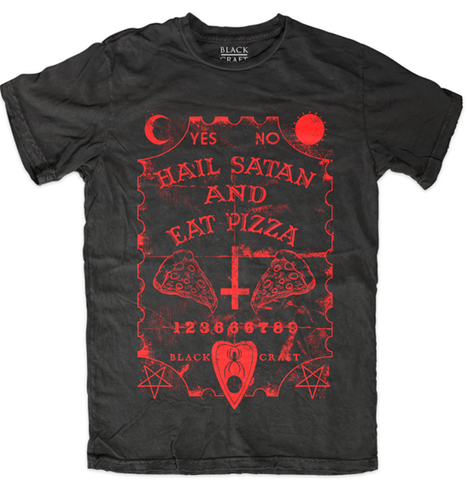 Hail Satan And Eat Pizza - Limited Edition Red Print (LIQUIDATE)