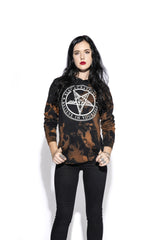 Believe In Yourself - Bleach Wash Hooded Pullover Sweater