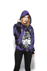 Duality - Purple Lightning Dye Hooded Pullover