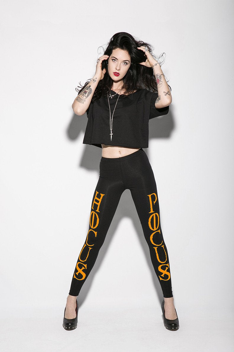 Hocus Pocus - Orange Limited Print Leggings (LIQUIDATE)