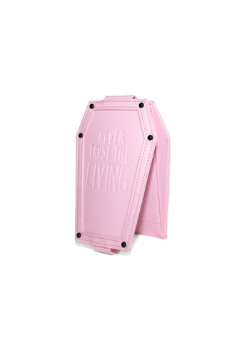 Never Trust - Pink Coffin Cardholder Wallet