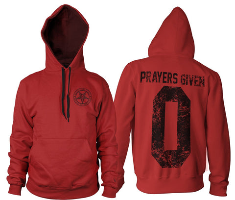 Zero Prayers - Hooded Pullover Limited Edition Red (LIQUIDATE)