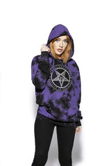 Believe In Yourself - Purple Lightning Dye Hooded Pullover