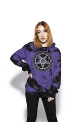 Believe In Yourself - Purple Lightning Dye Hooded Pullover