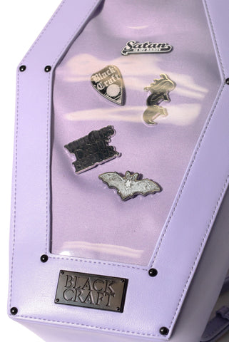 Purple Pin Collector - Coffin Backpack