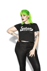 Satan Is My Daddy - Flowy Crop Tee