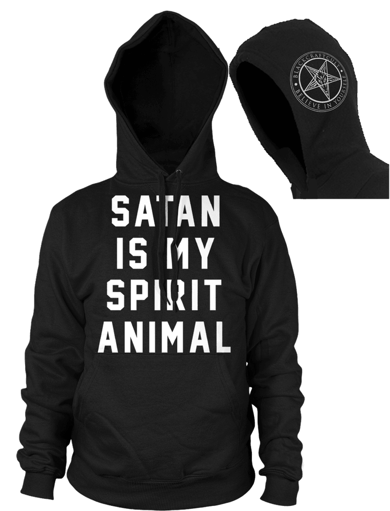 Satan Is My Spirit Animal - Hooded Pullover Sweater