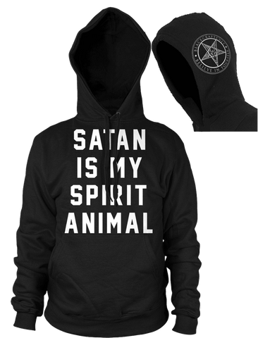 Satan Is My Spirit Animal - Hooded Pullover Sweater