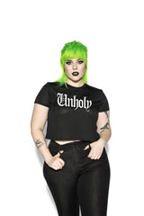 Unholy - Flowy Crop Tee