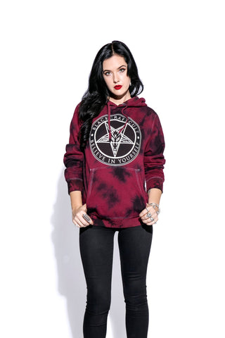 Believe In Yourself - Blood Moon Dye Hooded Pullover